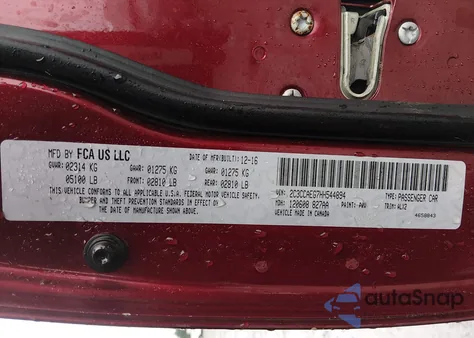 2017 Chrysler 300C z USA, uszkodzony, nr VIN 2C3CCAEG7HH544894